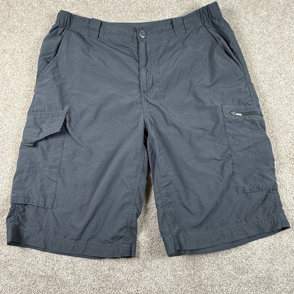 Columbia Omni-Shade Mens 34 Gray Nylon Cargo Hiking Shorts RN69724 CA05367